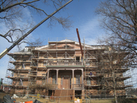 Second Floor--Lifting and delivering heavy (55 lbs. per foot) beams (and columns) for second floor large central room - December 30, 2010