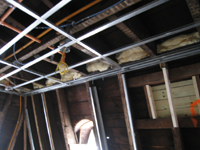 Third Floor--Insulation in southwest corner room - January 7, 2011