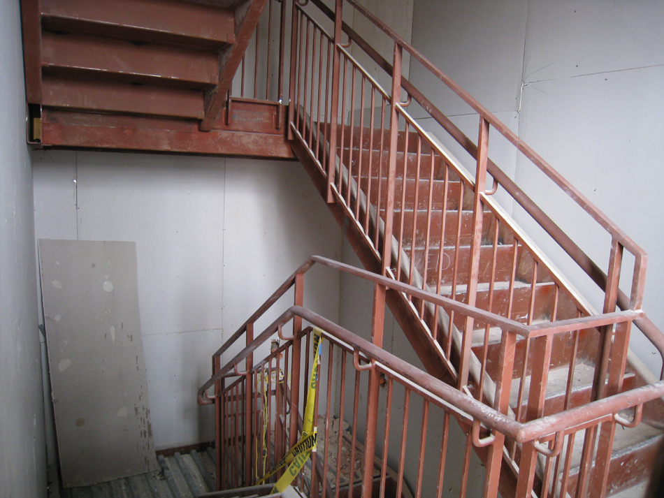 Second Floor--West stairwell from second floor entrance - January 7, 2011