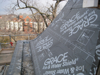 Roof--West Mansard roof with waterproof underlayment, looking north - January 20, 2011