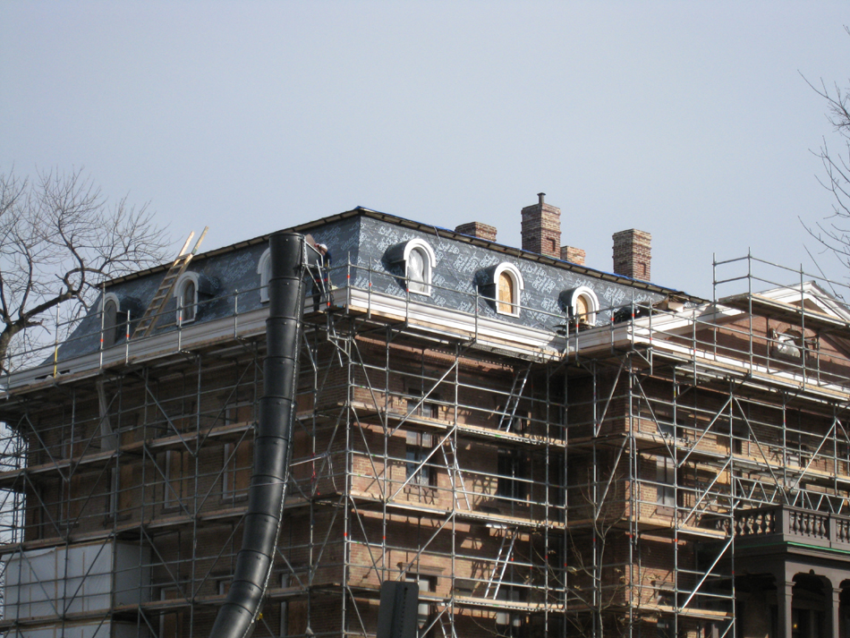 Roof--Waterproof underlayment on Mansard roof, southwest corner - January 20, 2011