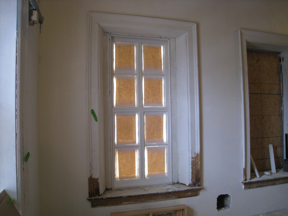 Second Floor--Southwest corner room, with newly installed window - February 1, 2011