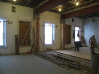 Second Floor--Large central room showing beams - February 1, 2011