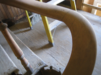 Second Floor--Sanded railing for the central staircase - March 15, 2011