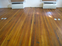 Second Floor--Northeast corner room--Sanded and sealed floor - March 15, 2011