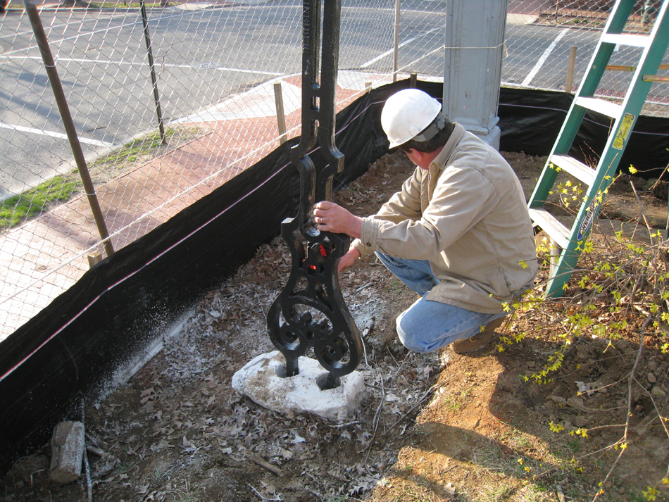 Elevation--West side, showing applied Jahns Mortar to repair hoods on windows - March 14, 2011