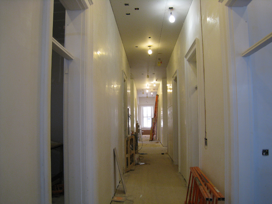 First Floor--West corridor looking east - March 19, 2011