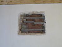 Second Floor--South central (large) room--detail of staircase reinforcement in wall - March 19, 2011