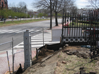 Fence--Northeast corner installation - March 29, 2011