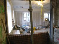 Ground Floor (Basement) --Looking into northwest room from new main entrance - April 9, 2011