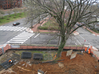 Fence--View towards Tenth Street SE - April 9, 2011