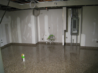 Ground Floor (Basement) --South east central room (Kitchen) with new floor - April 20, 2011