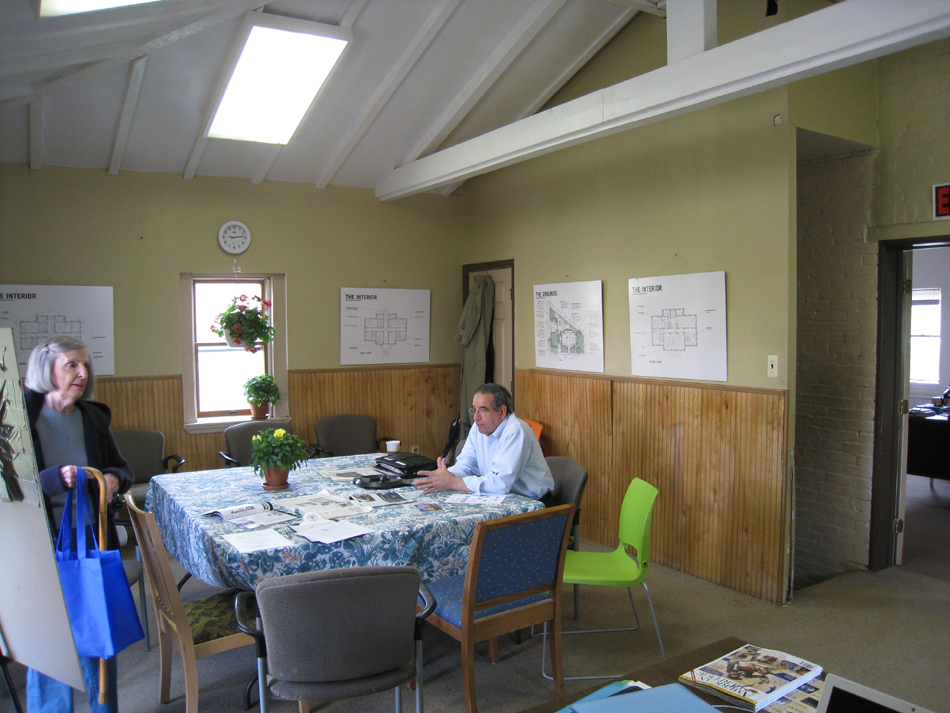Carriage House--Second Floor, west room (with Hill Center Board members), looking north - April 20, 2011