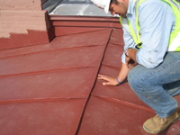 Roof--Detail of how the seams are handled, the original way - April 29, 2011