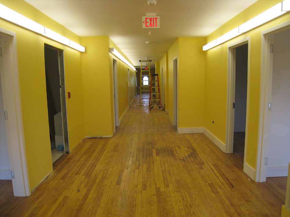 Third Floor--Main corridor from east looking west—finished - May 23, 2011