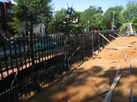 Fence--South west fence in place - June 2, 2011