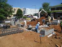 Grounds--Dumpster area construction - June 2, 2011