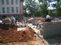 Grounds--Dumpster area construction - June 2, 2011