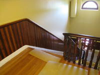 Third Floor--Finished landing and stair rail and sides - June 2, 2011