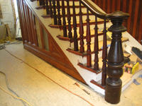 First Floor--Main staircase railings, finished, detail - June 2, 2011