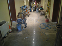 Ground Floor (Basement) --Polished floor looking north from south entrance - June 10, 2011