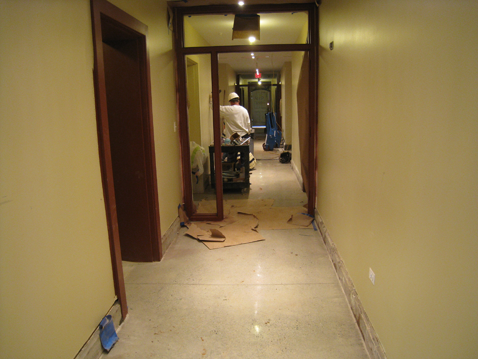 Ground Floor (Basement) --View of main corridor looking west from east end - June 10, 2011