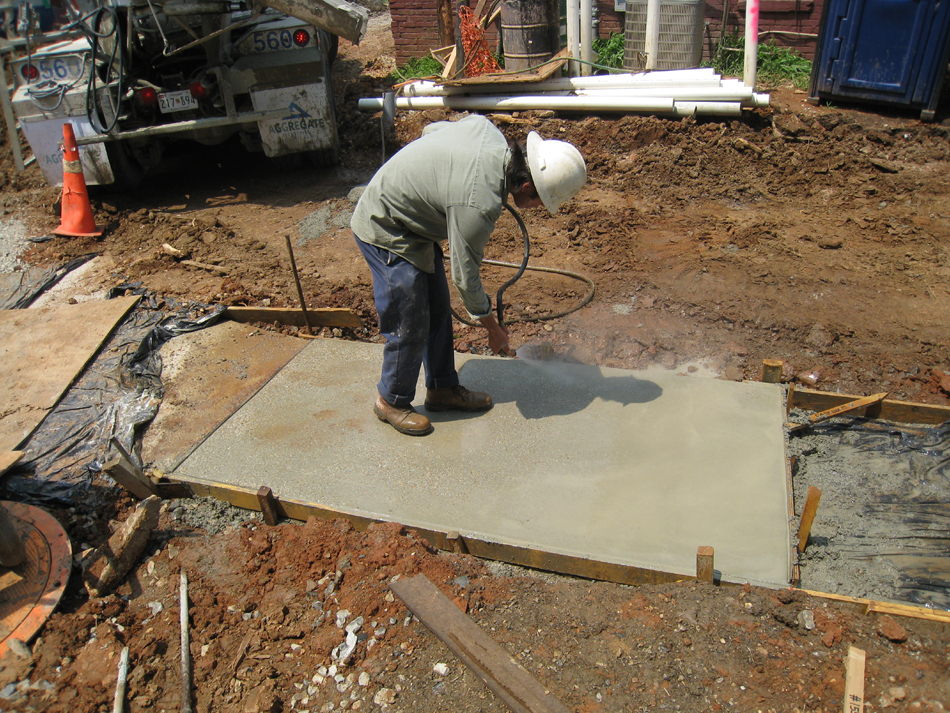 Grounds--Taking top coating off to expose small stone - June 10, 2011
