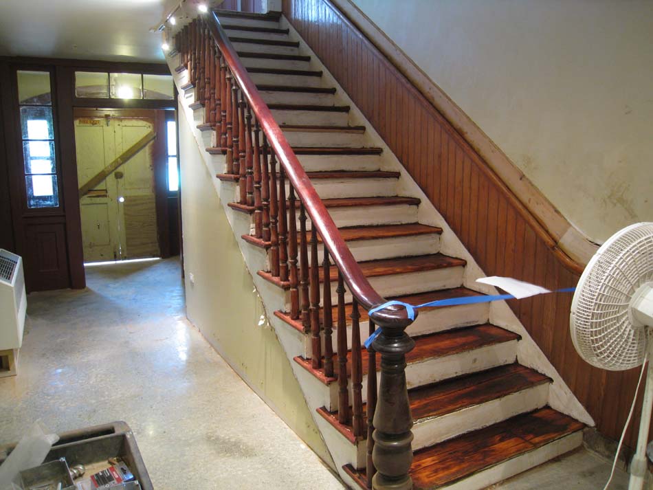 Ground Floor (Basement) --Main staircase, newly refinished - June 17, 2011