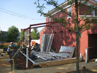 Carriage House--Beginning installation - July 9, 2011