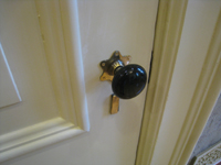 Doors and Windows--Restored original door hardware on first floor - July 9, 2011