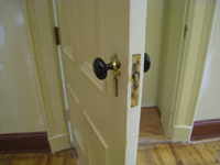 Doors and Windows--Restored original door hardware on first floor - July 9, 2011