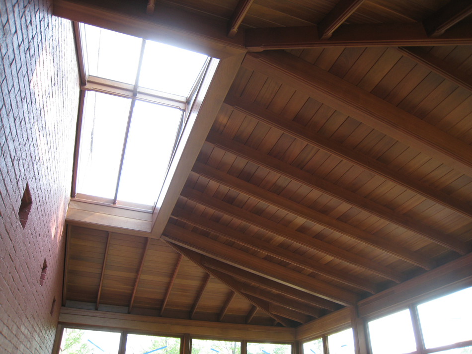 Carriage House--Ceiling--African mahogany and skylight - July 18, 2011