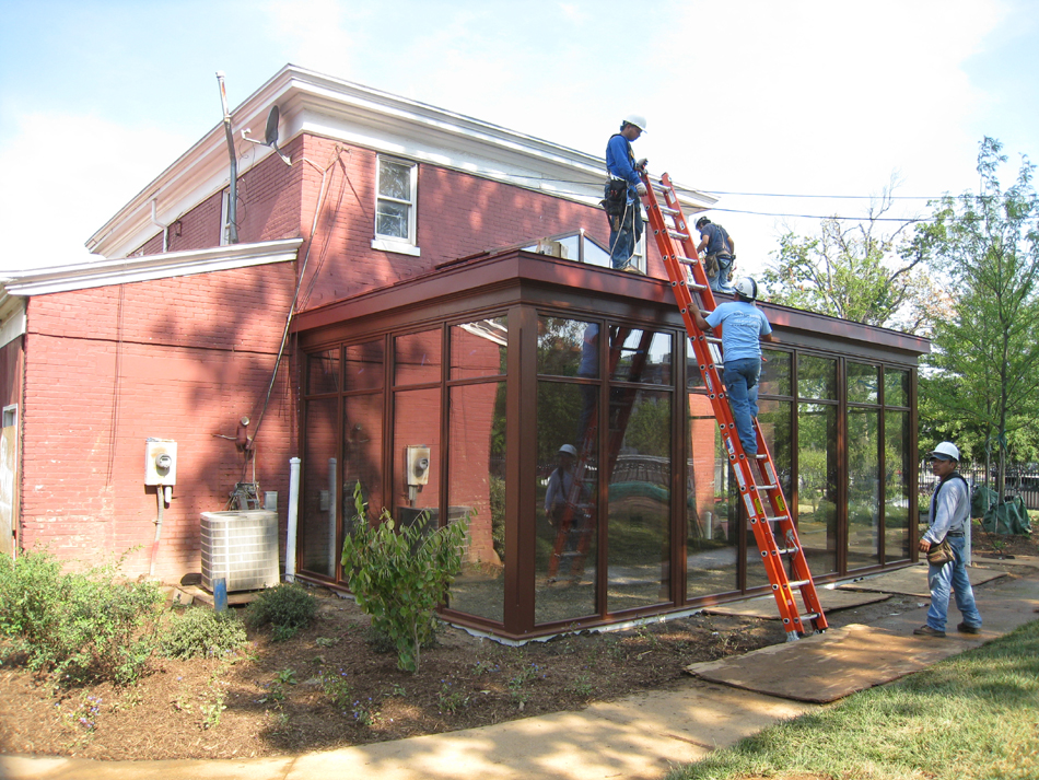 Carriage House--Work on the roof - July 18, 2011