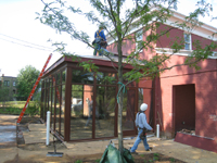 Carriage House--Work on the roof - July 18, 2011