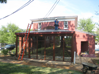 Carriage House--Work on the roof - July 18, 2011