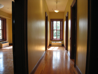 First Floor--Finished Rooms--Corridor central looking east - July 18, 2011