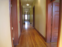 First Floor--Finished Rooms--Corridor east looking west - July 18, 2011