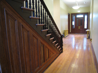 First Floor--Finished Rooms--Corridor north looking south - July 18, 2011