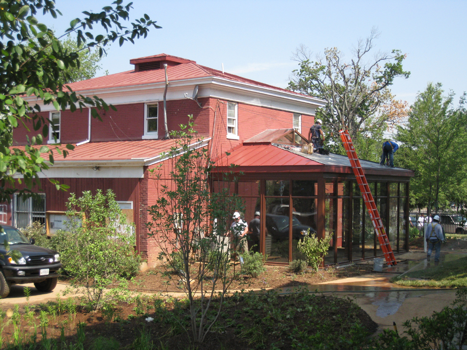 Carriage House--Working on addition - July 18, 2011