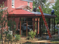 Carriage House--Working on addition - July 18, 2011