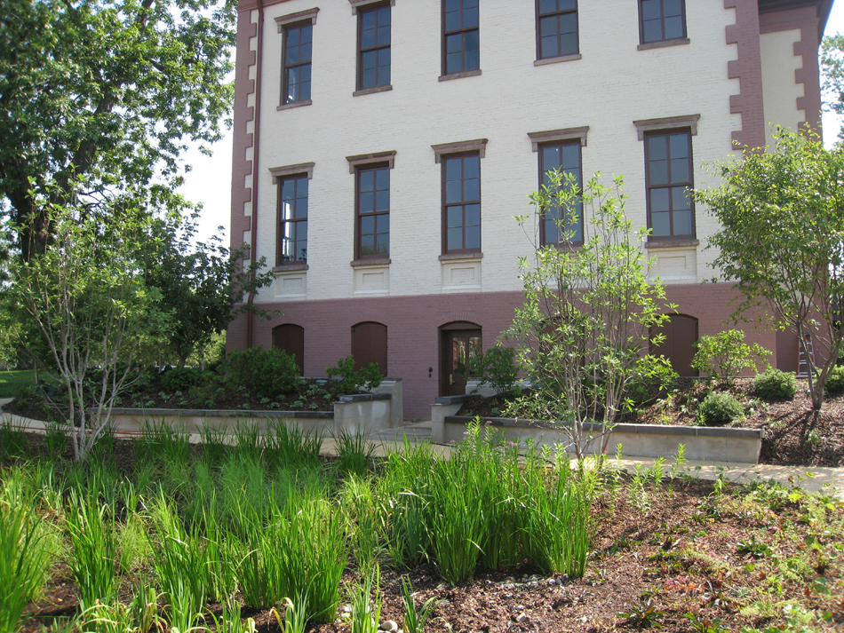 Grounds--East side towards main entrance - August 20, 2011