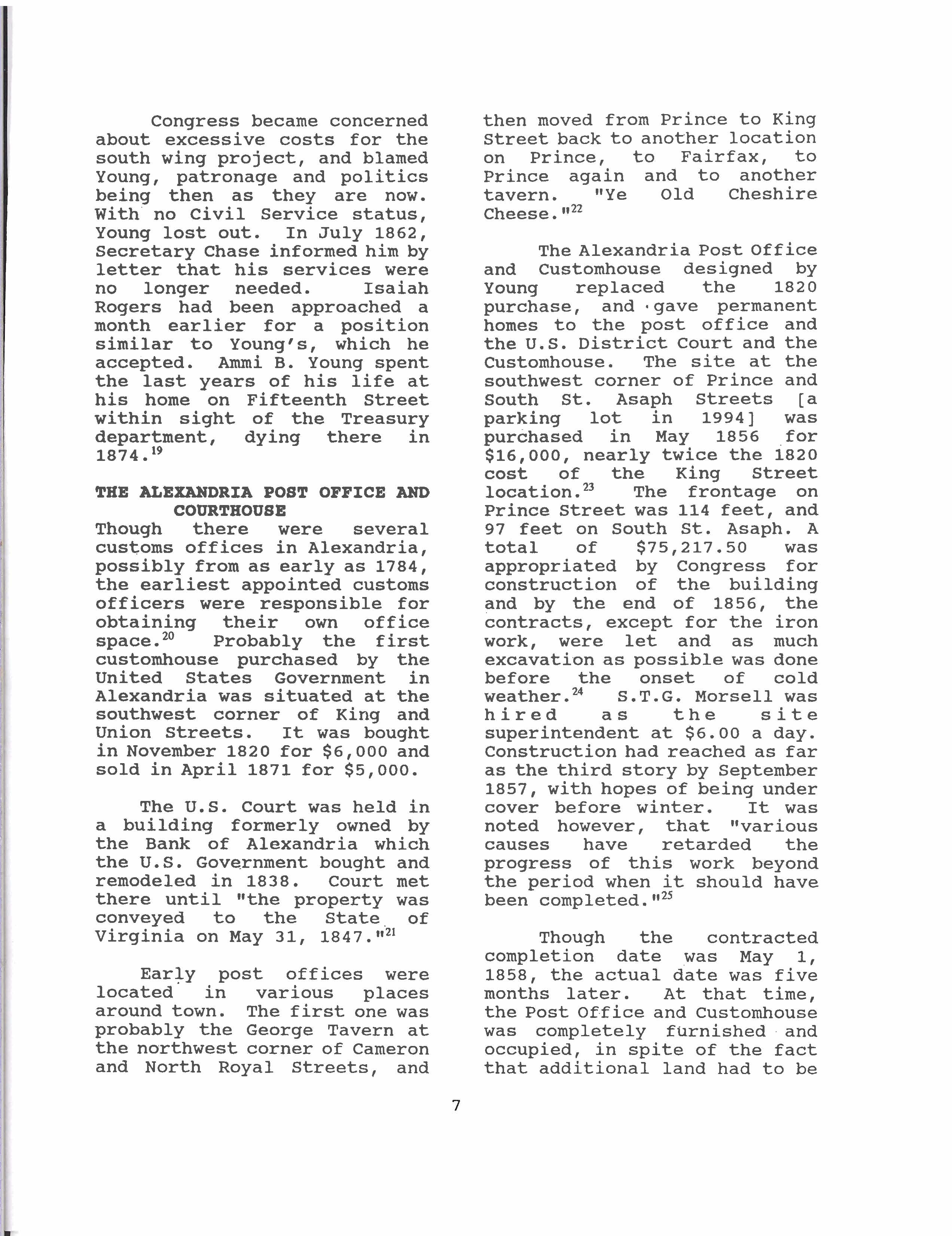 Ammi B. Young, Supervising Architect of the Treasury and his 1858 Alexandria Post Office and Customhouse, page 7 of 16